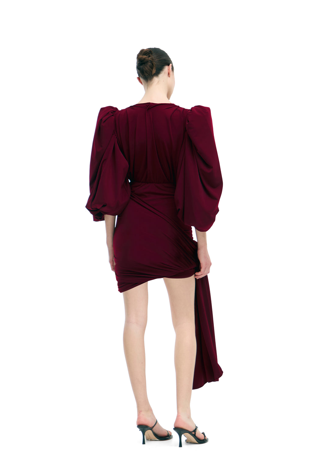 VESTIDO REGINA — BURGUNDY - Natalia Però