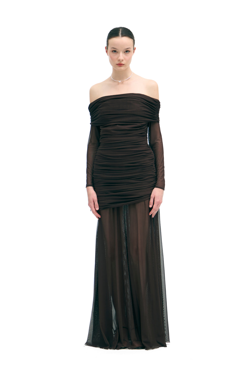 BRIANNA CONVERTIBLE DRESS — CHOCOLATE - Natalia Però