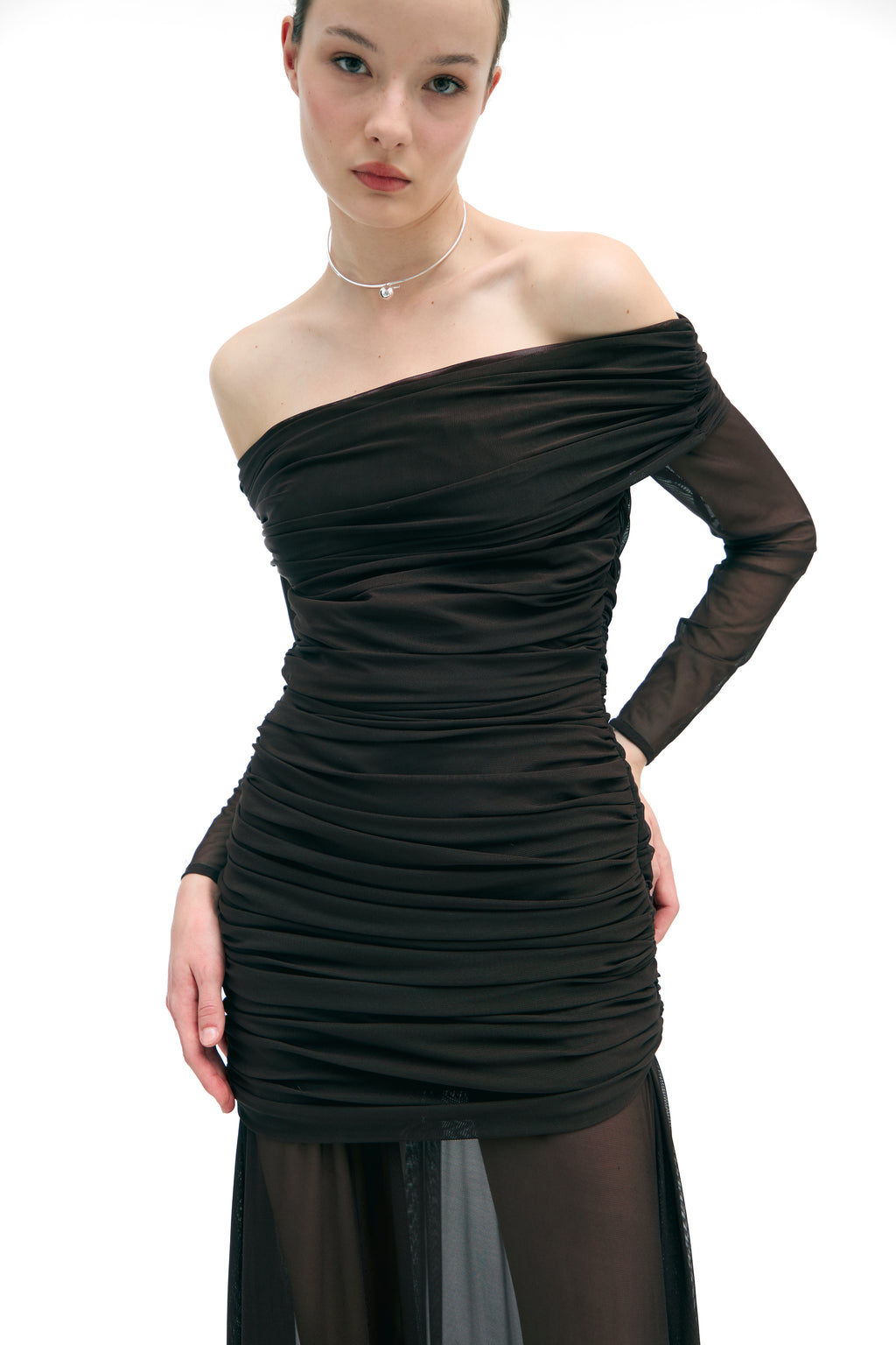 BRIANNA CONVERTIBLE DRESS — CHOCOLATE - Natalia Però