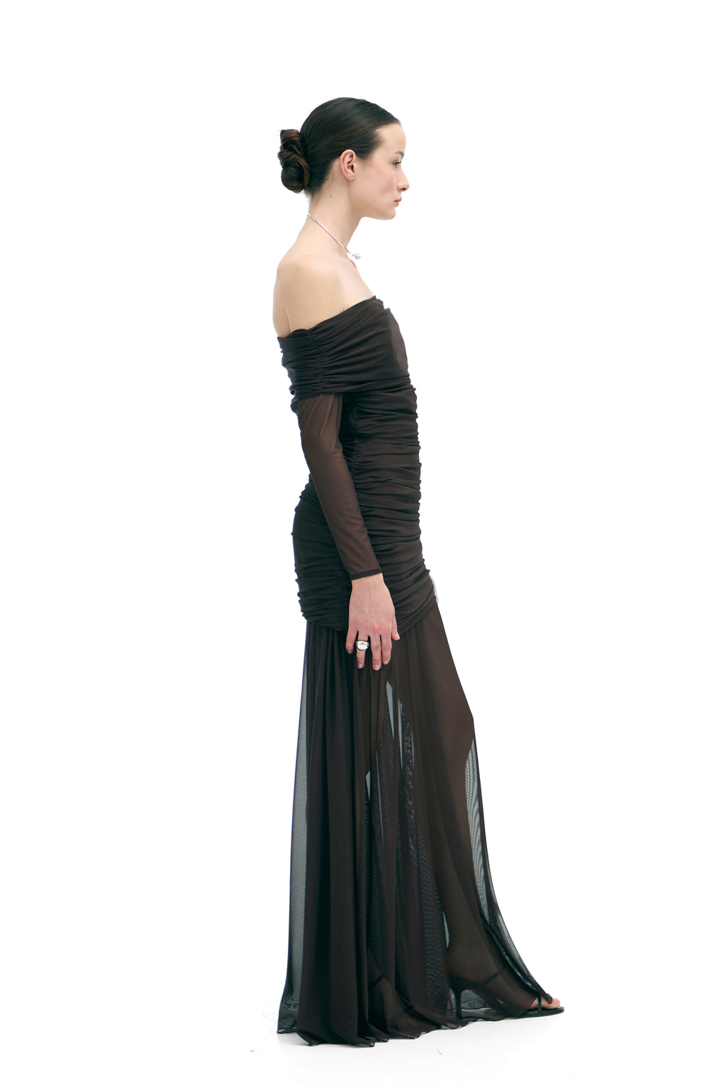 BRIANNA CONVERTIBLE DRESS — CHOCOLATE - Natalia Però