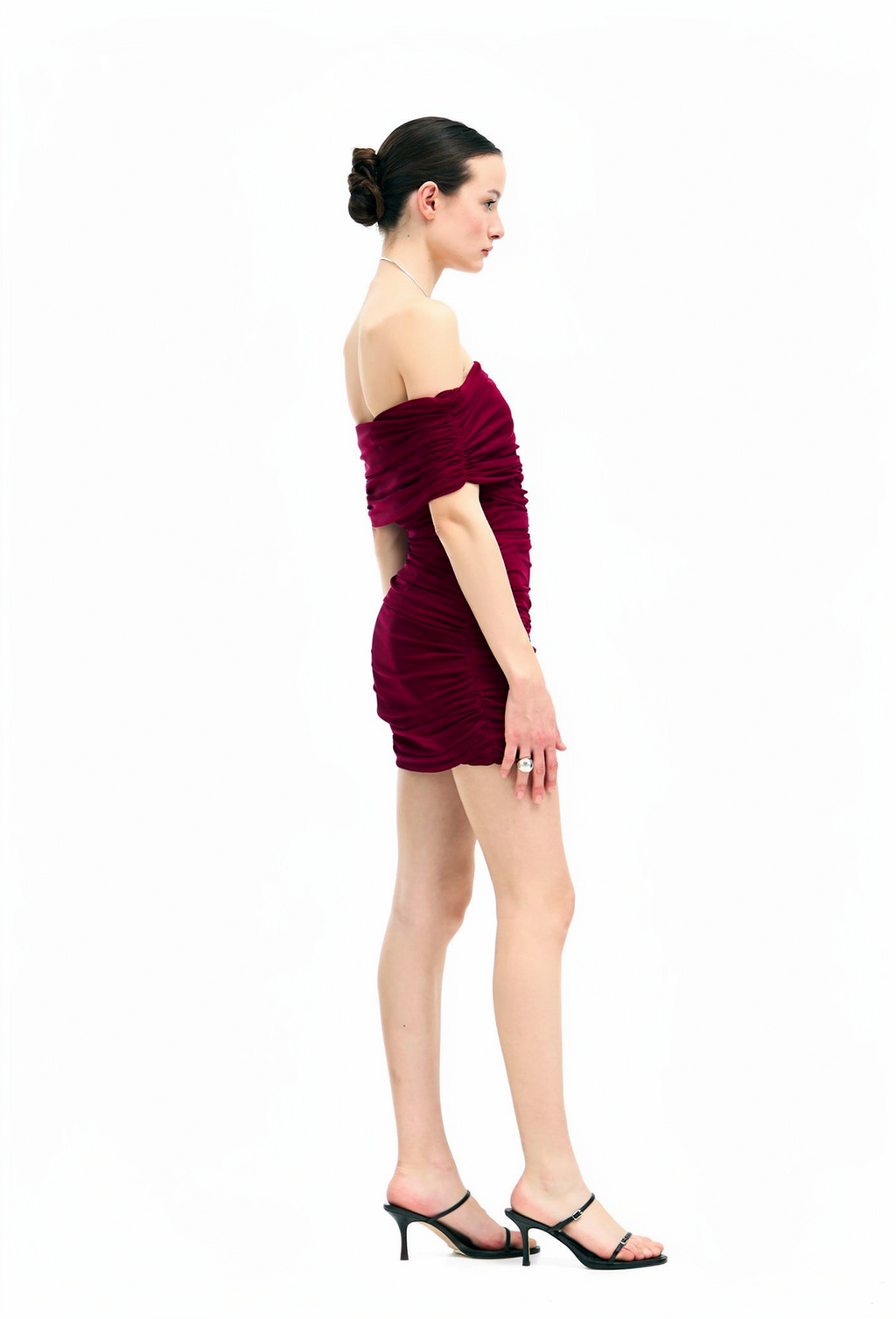 BRIANNA CONVERTIBLE DRESS — BURGUNDY - Natalia Però